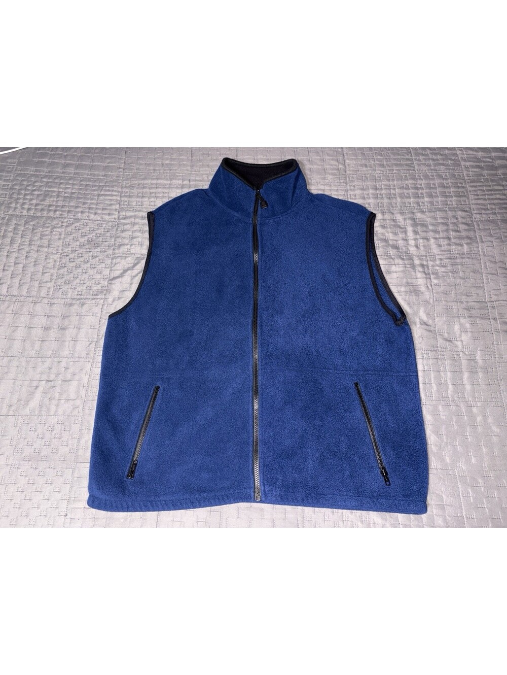 Vintage Timberline Colorado USA Blue Fleece Vest Full Zip Men’s 1XL Outdoor 90s